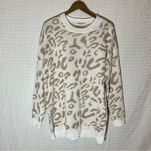 ECOWISH NWT leopard print sweater Sz M
